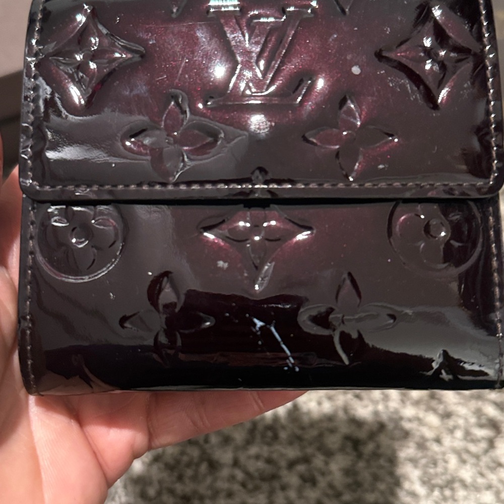 SOLD Louis Vuitton Dark Brown/Purple Monogram Wallet - Picture 11 of 11